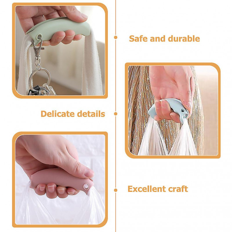 12pcs Grocery Plastic Bag Holder Carrier Save Labor Silicone Handle Carrier