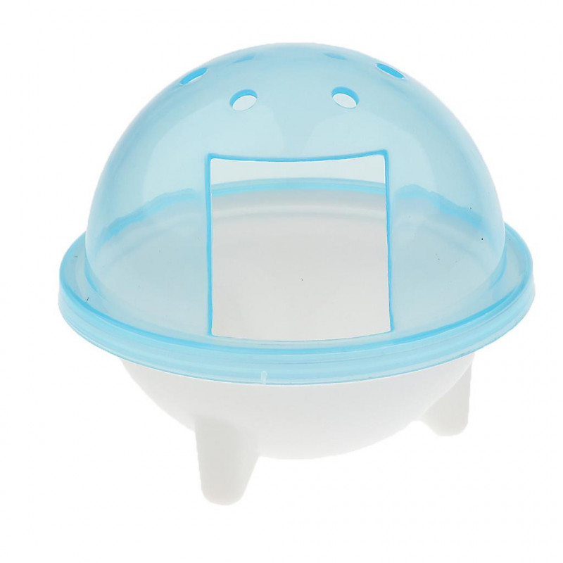 Ufo Hamster Gerbille Pet Bathroom Cage Bath Sand Shovel Toy Toilet Blue