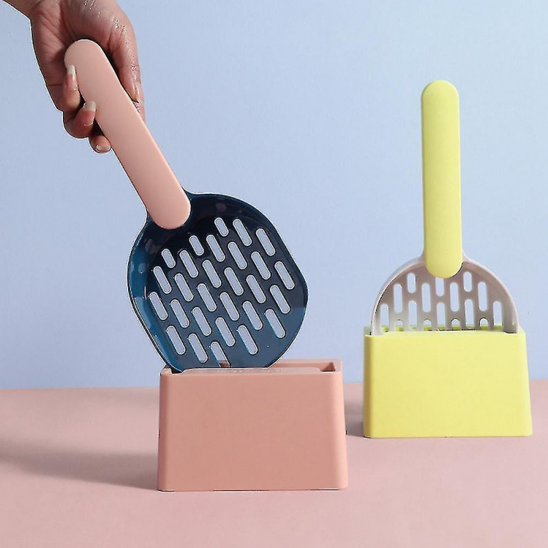 Litter Shovel Poop Scoop With Base Pet Cleanning Tool Toilet Litter Box Shovel Blu Litter Shovel Poop Scoop With Base Pet Cleanning Tool Toilet Litter Box Shovel Blu