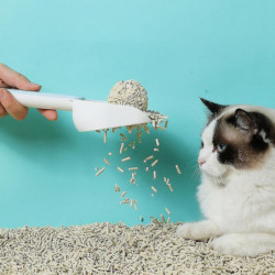 Litter Shovel Poop Scoop With Base Pet Cleanning Tool Toilet Litter Box Shovel Blu