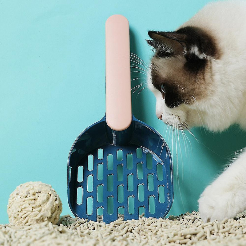 Litter Shovel Poop Scoop With Base Pet Cleanning Tool Toilet Litter Box Shovel Blu Litter Shovel Poop Scoop With Base Pet Cleanning Tool Toilet Litter Box Shovel Blu