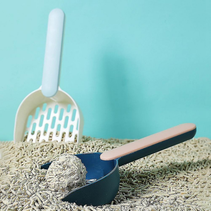 Litter Shovel Poop Scoop With Base Pet Cleanning Tool Toilet Litter Box Shovel Blu Litter Shovel Poop Scoop With Base Pet Cleanning Tool Toilet Litter Box Shovel Blu