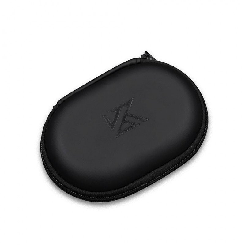 Kz Earphones Case Pu Leather Oval Shape Storage Box Bag Holder With