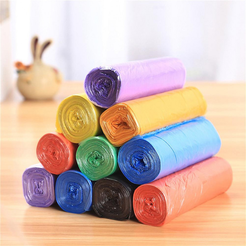 100Pcs 5 Rolls Point Break-Style Thicken Household Garbage Waste Trash Bags