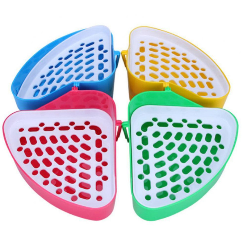 Pet Tray Hamster Pet Cat Rabbit Corner Toilet Litter Trays Clean Indoor Pet Litter Training