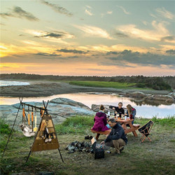 Camping Picnic Tableware Storage Bag Portable Barbecue Cutlery Organizer Hanging Holder Bags Outdoor Tools