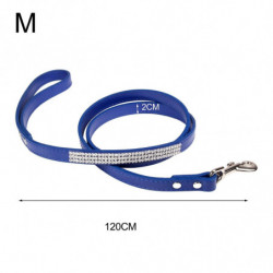 Pet Dog Leash Sparkling Rhinestone Design with Hanging Hook Comfortable to Wear Artificial Leather Pet Dog Leash Sparkling Rhinestone Design with Hanging Hook Comfortable to Wear Artificial Leather