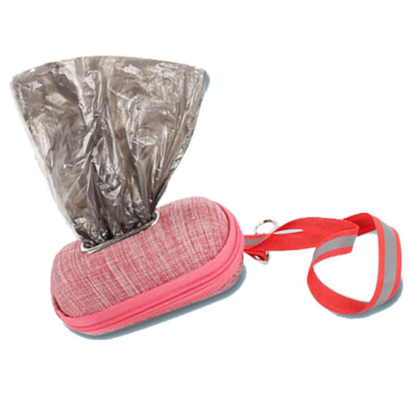 Portable Pet Dog Poop Bag Dispenser Pick Up Bags Holder With Rope Cleaning Waste Garbage Box Outdoo