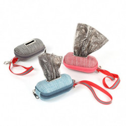 Portable Pet Dog Poop Bag Dispenser Pick Up Bags Holder With Rope Cleaning Waste Garbage Box Outdoo