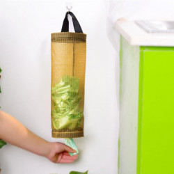 Plastic Bag Holder Mesh Hanging Storage Dispensers Foldable Breaable Washable Hanging Mesh Garbage Bag Organizer [...]