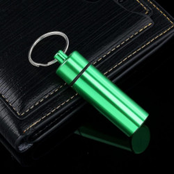 Waterproof Pill Shaped Aluminum Alloy Pill Drug Bottle Holder Containe