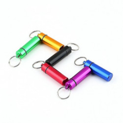 Waterproof Pill Shaped Aluminum Alloy Pill Drug Bottle Holder Containe