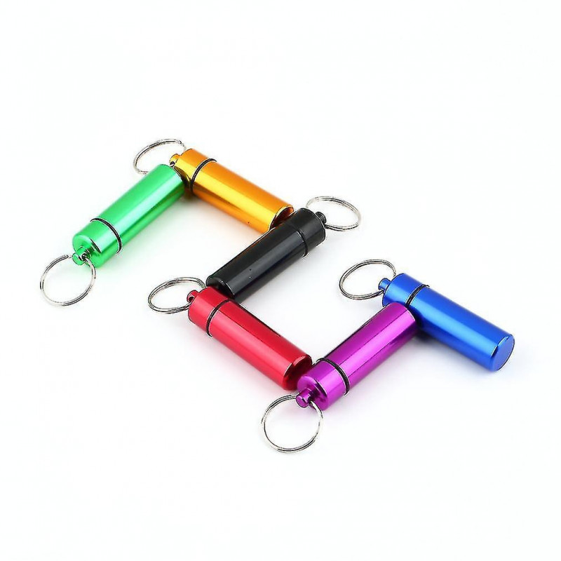 Waterproof Pill Shaped Aluminum Alloy Pill Drug Bottle Holder Containe