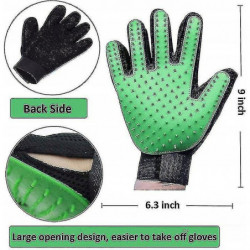 Gants de toilettage pour animaux de compagnie - Gants de brosse à époussetage doux - Remova efficace pour poils [...]