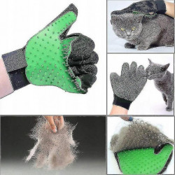 Gants de toilettage pour animaux de compagnie - Gants de brosse à époussetage doux - Remova efficace pour poils [...]