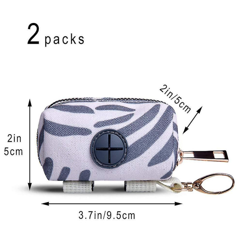 2 Pack Fashion Dog Poop Waste Bag Distributeur, Pet Dog Waste Bag Distributeur, D