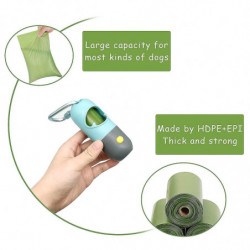 Dog Poop Bags Dispenser With Led Flashlight Dog For Poop With Dispenser And Leash Clip 2 Pack