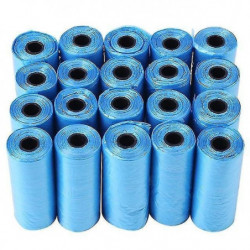 20 rouleaux Blue Dog Poop Bag Trash Garbage Bags pour chat Pets Doggie Waste Collection Bag