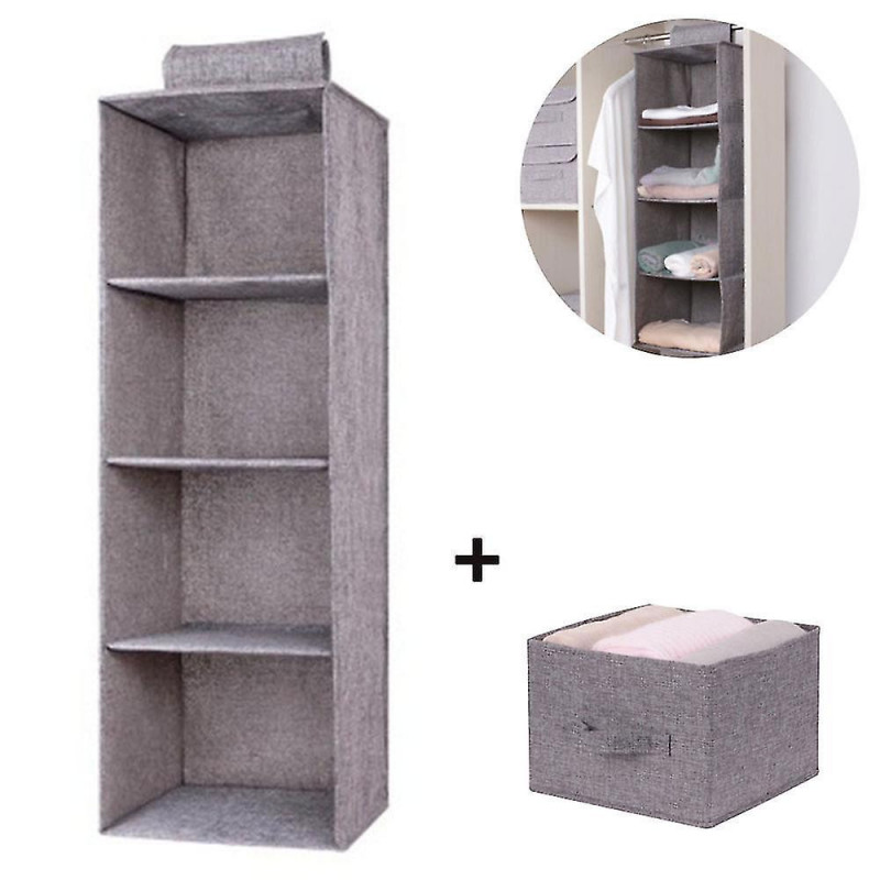 Grey Hanging Storage Wardrobe Organizer Hanging Shelf Hanging Organizer Pet Waste Bag Dispensers & H