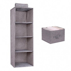 Grey Hanging Storage Wardrobe Organizer Hanging Shelf Hanging Organizer Pet Waste Bag Dispensers & H