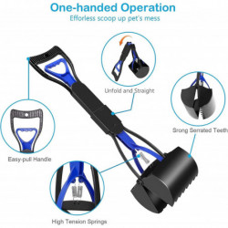 Pet Pooper Scooper for Dogs, Long Handle Dog Pooper Scooper, Durable Spring and Premium Materials,