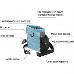 Dog Treat Travel Bag, 7.5"x4.3" Adjustable Dog Walking Bag With Poop Bag For Camping Hiking Traveling Hunting Dog Treat Travel Bag, 7.5"x4.3" Adjustable Dog Walking Bag With Poop Bag For Camping Hiking Traveling Hunting