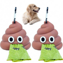 Dog Poop Bag Dispenser, With Ring Hook, For Portable Dog Outdoor Pet