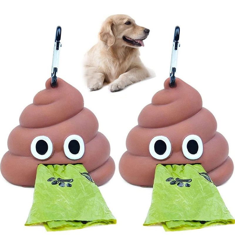 Dog Poop Bag Dispenser, With Ring Hook, For Portable Dog Outdoor Pet