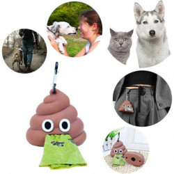 Dog Poop Bag Dispenser, With Ring Hook, For Portable Dog Outdoor Pet