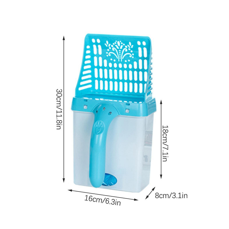 Multifonction Cat Poop Litter Clean Scoop Deep Shovel Integrated Detachable Holder