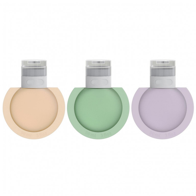 3Pcs/Set Silicone Lotion Container Squeeze Type Cosmetic Lotion Refillable Empty Bottle Leak-proof Portable Lotion [...]