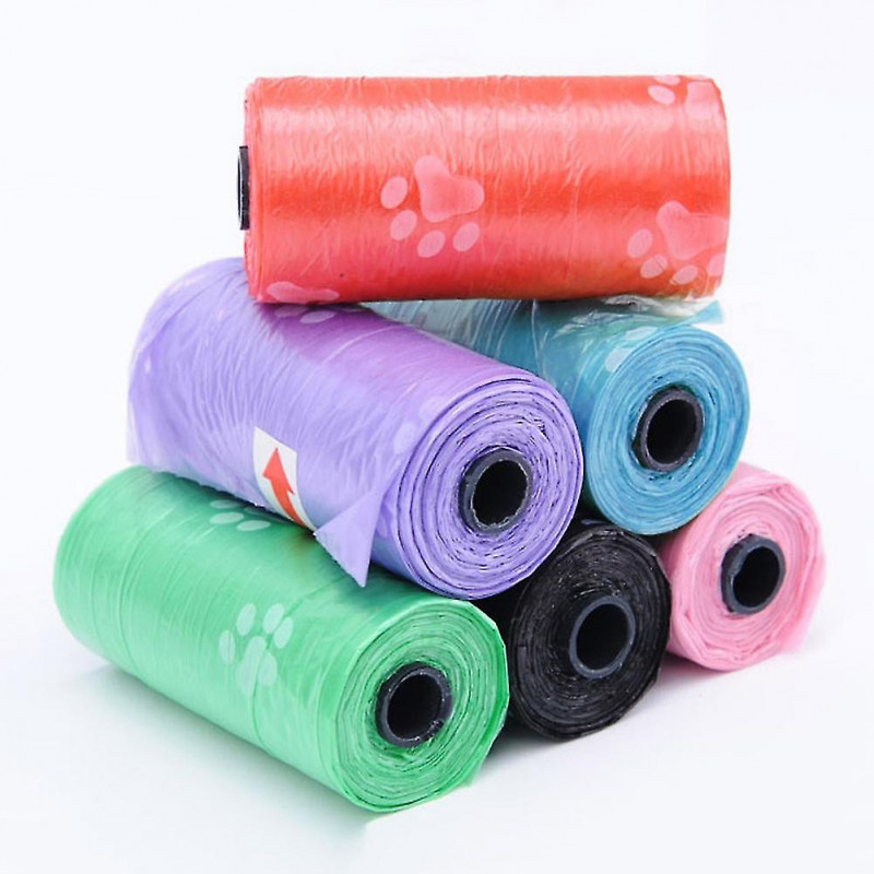 Pet Garbage Bag 15pcs / One Roll Dog Feces Cat Cleaning Pick Up Black