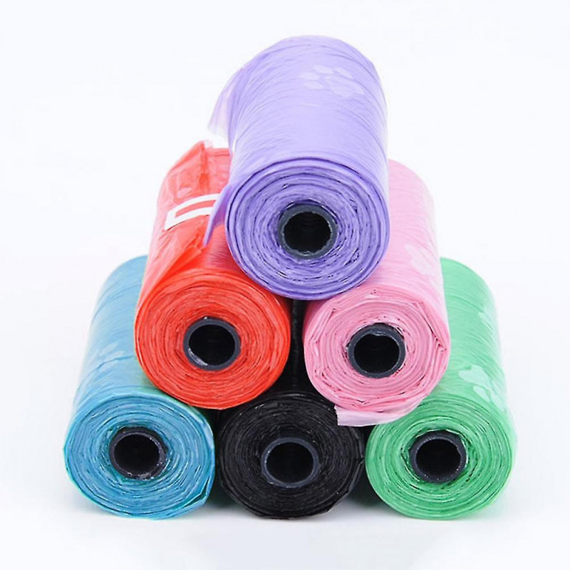 Pet Garbage Bag 15pcs / One Roll Dog Feces Cat Cleaning Pick Up Black