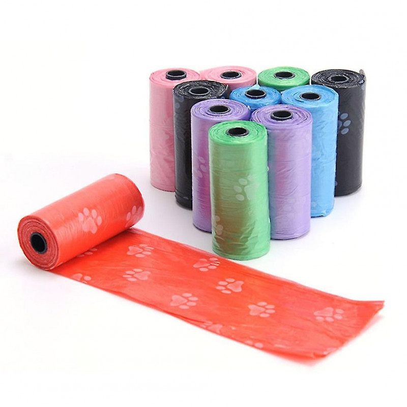 Pet Garbage Bag 15pcs / One Roll Dog Feces Cat Cleaning Pick Up Black