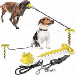 Outdoor Portable Tie Down Dog Pulling Rope With Bouncing Ball Rope Toy Practical Tie Up Pet Leash Peg Pet Supplies
