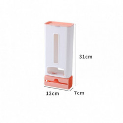 Wall-mounted Plastic Bag Dispenser Garbage Trash Bags Storage Box