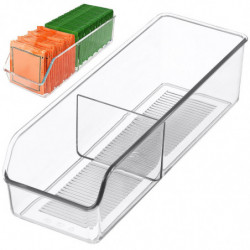 Tea Bag Box Desktop Organizer Case Clear Tea Bag Holder Divided Storage Bin Office Kitchen Storage Supply