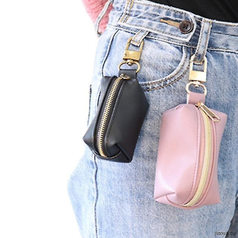 Voyage Extérieur Protable Chien Sac à caca Distributeur Pu Cuir Pochette Pet