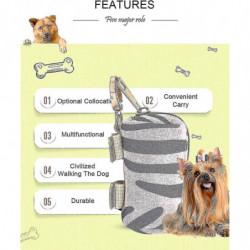 Zysd Dog Poop Bag Holder, Pet Waste Bag Dispenser, Durable Metal Zipper, Po