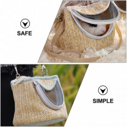 1Pc Pet Hamster Travel Carrier Bag Portable Pet Bag with Zipper Random Color