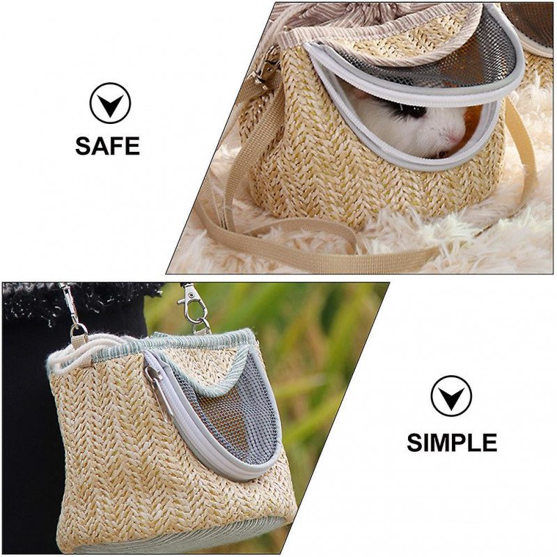 1Pc Pet Hamster Travel Carrier Bag Portable Pet Bag with Zipper Random Color