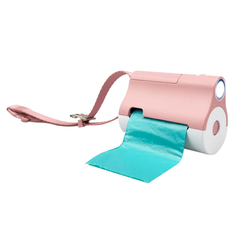 Poop Bag Dispenser Holder With Light Leash Attachment Bags Dispenser For Dogs