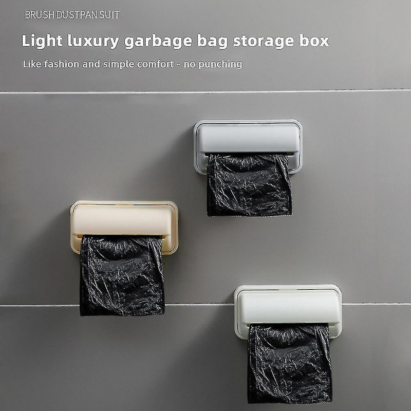 Wall Mounted Trash Bag Storage Box Multipurpose Garbage Bag Dispenser Grocery Bag Holder