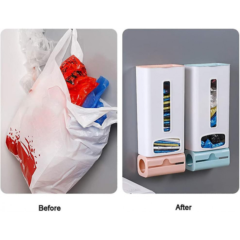 1 Piece Wall Mounted Adhesive Plastic Bag Organizer, Kitchen Waste Bag Dispenser, Plastic Bag Holder With Easy [...]