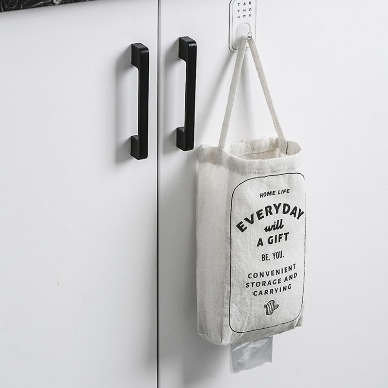 Nordic Style Simple Removable Garbage Bag Storage Kitchen Home Hanging Bags