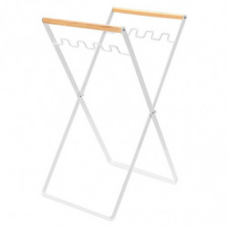 Iron+Wood Trash Bag Holder Portable Outdoor Waste Bag Hanger Rack Stand for Camping Hiking