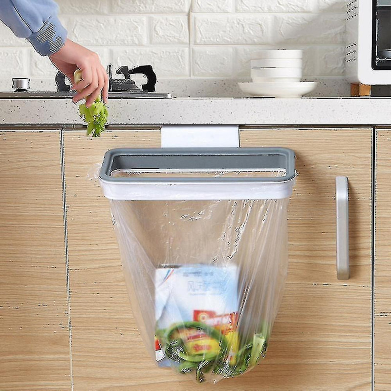 Garbage Bag Holder Rack Kitchen Gadgets Portable Hanging Trash Bag Plastic Garbage Bag Holder