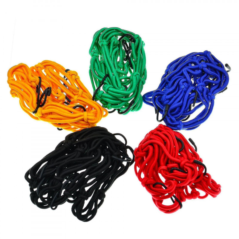 Elastic Mesh Bag Holder For Motorcycle Luggage Tie Down Mesh With Hook 2pcs