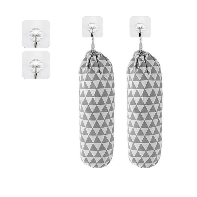 Plastic Bag Holder, Grocery Bags Holder, Wall Mount Garbage Plastic Bag Organizer, Shopping Bag Sto