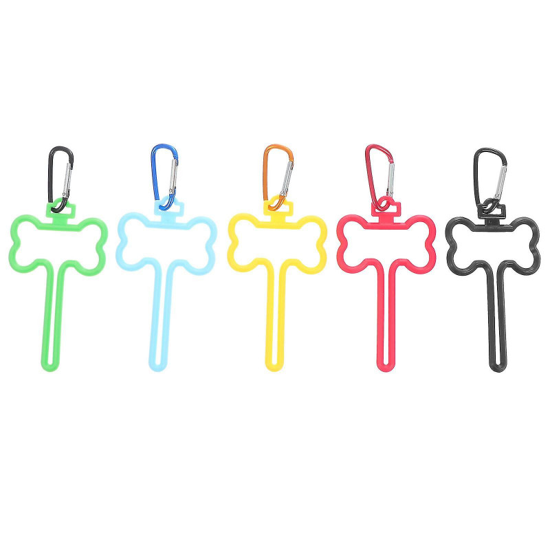 5pcs Dog Poop Bag Holder Garbage Bag Fixing Clip Dog Leash Waste Carrier Holder
